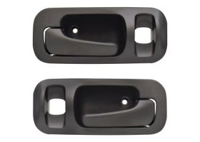 Par De Manijas De Puertas Interiores Traseras Negro Con Hoyo Para Cristal