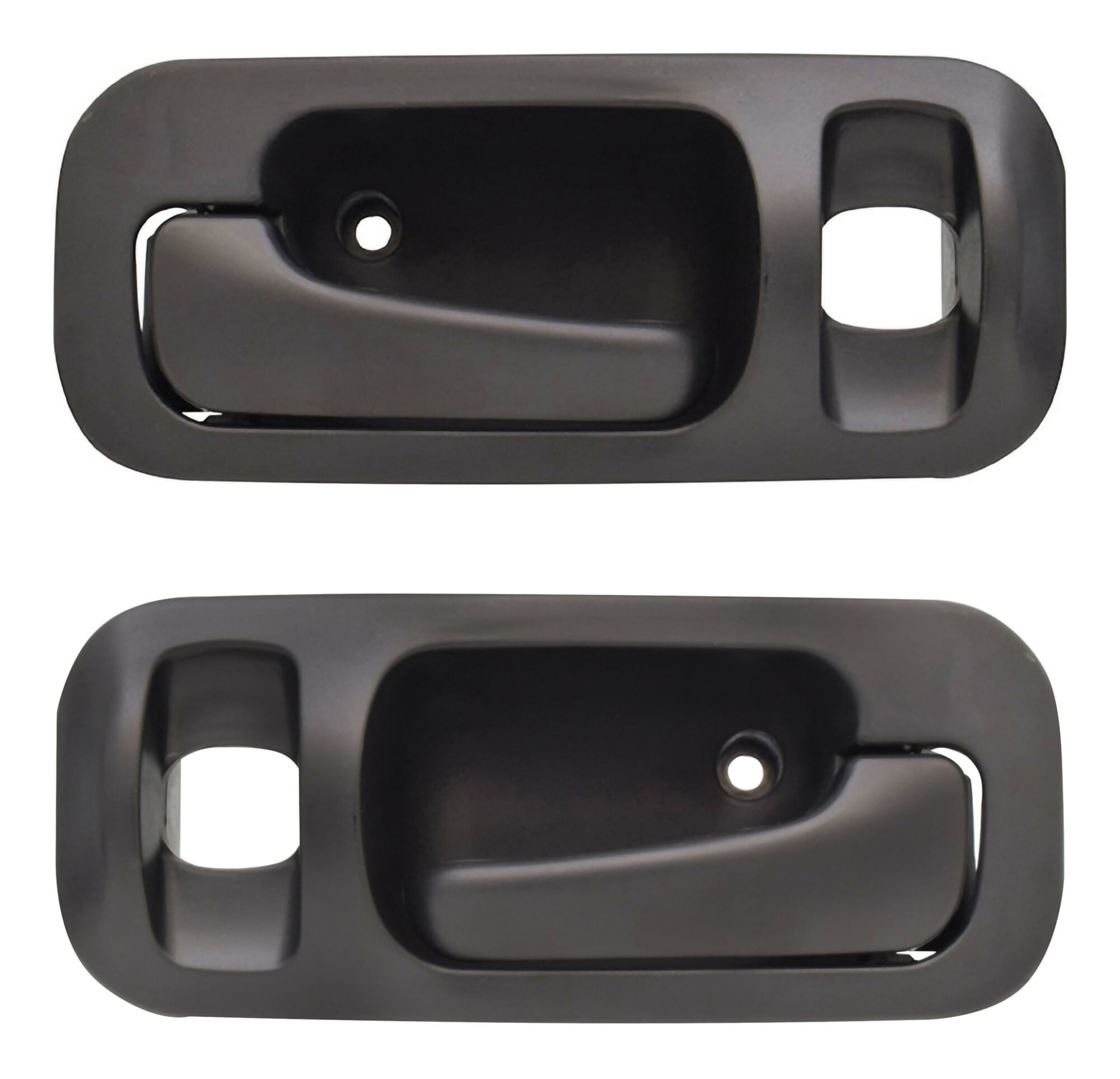 Par De Manijas De Puertas Interiores Traseras Negro Con Hoyo Para Cristal