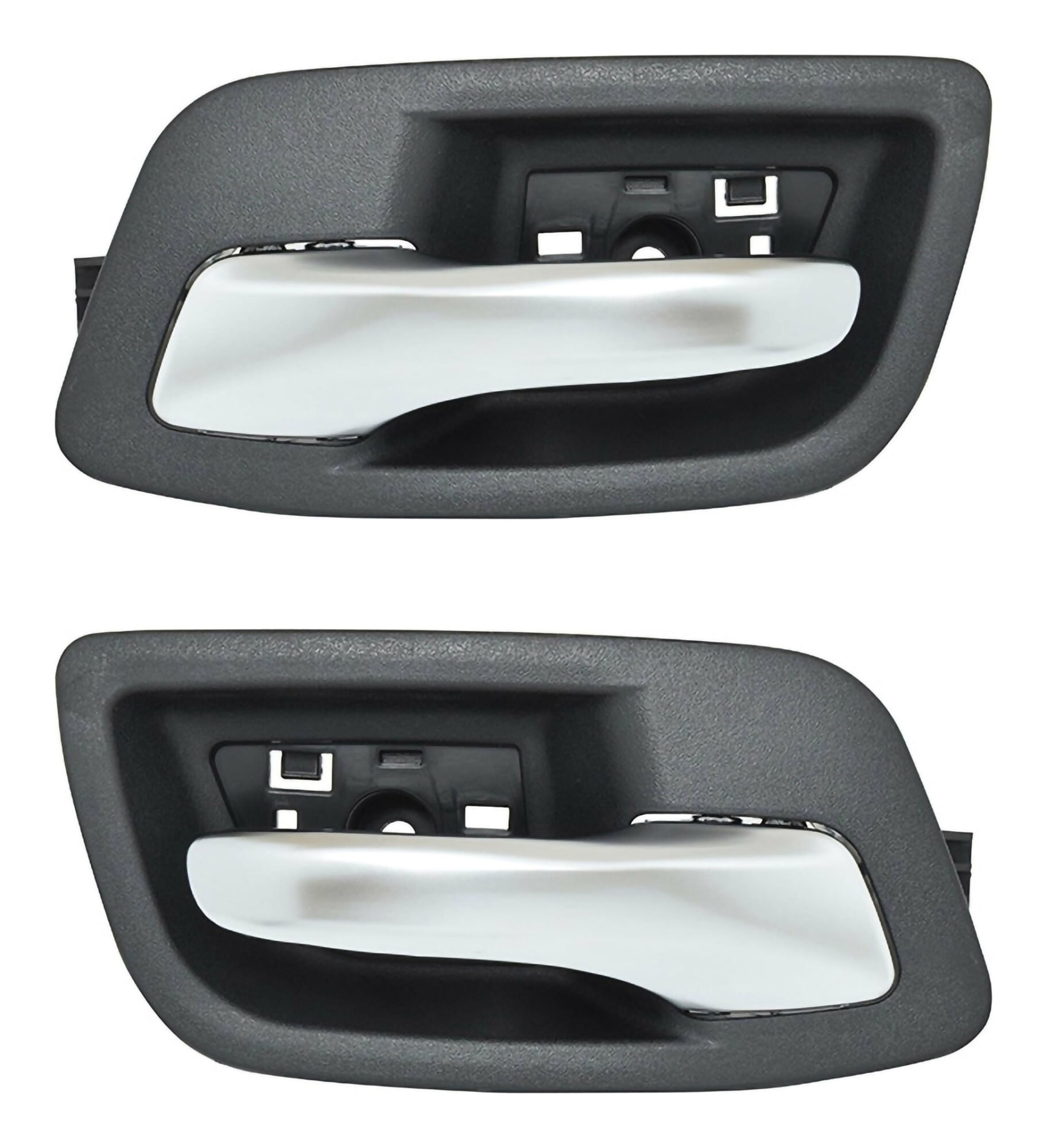 Par De Manijas De Puertas Interiores Traseras Negro/Plata