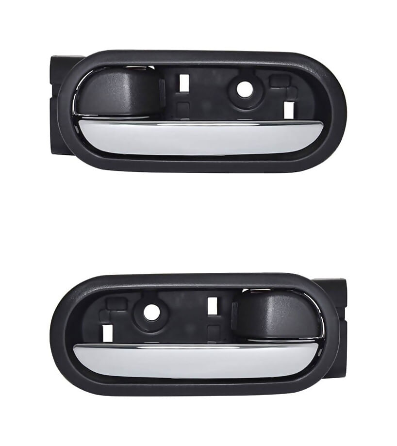 Par De Manijas De Puertas Interiores Traseras Negro/Cromado