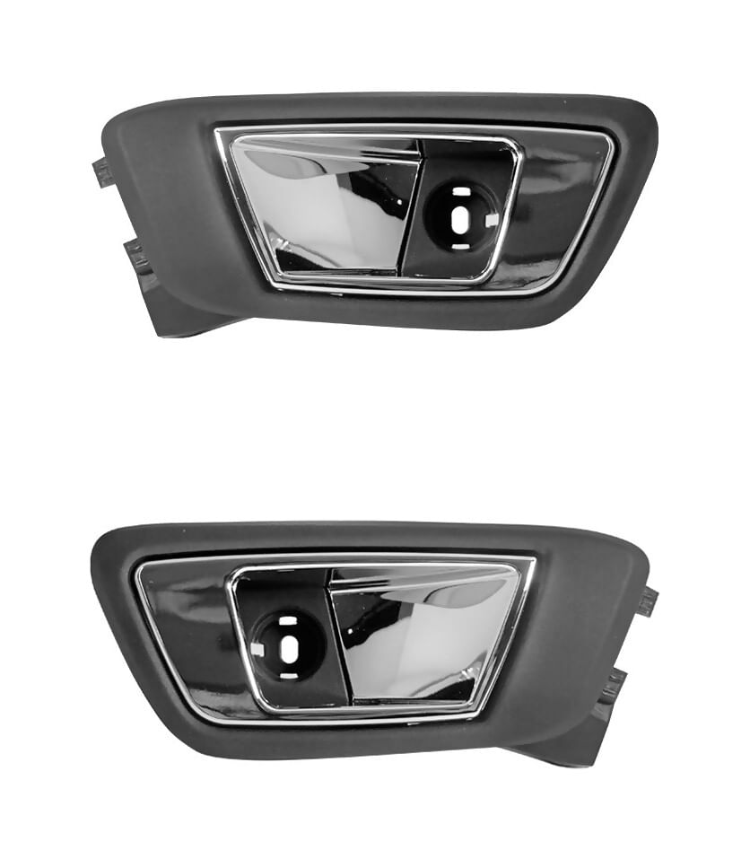 Par De Manijas De Puertas Interiores Traseras Cromado/Negro