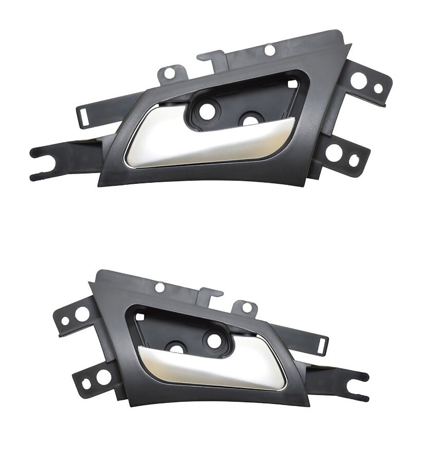Par De Manijas De Puertas Interiores Traseras Negro/Plata