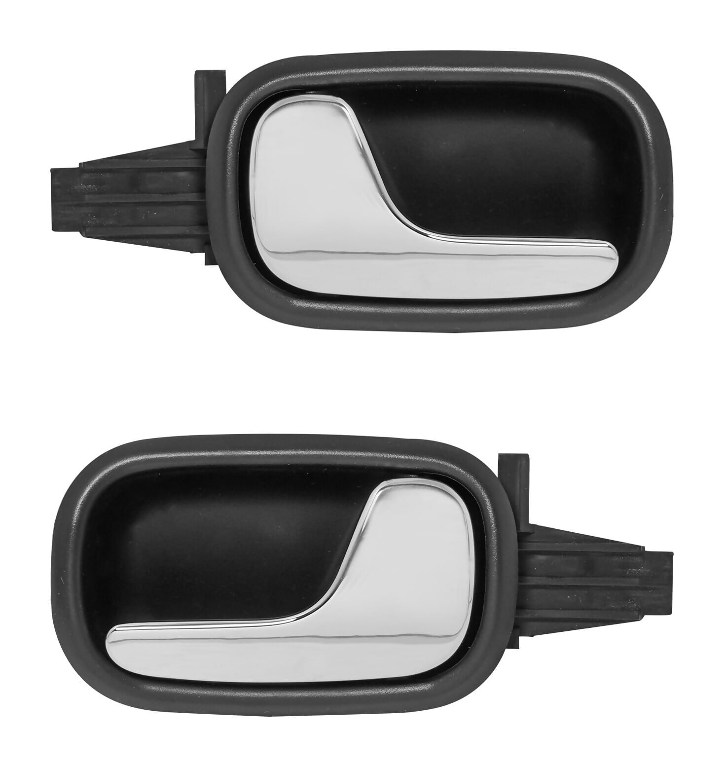 Par De Manijas De Puertas Interiores Traseras Cromado/Negro