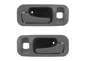 Par De Manijas De Puertas Interiores Traseras Gris Con Hoyo Para Cristal