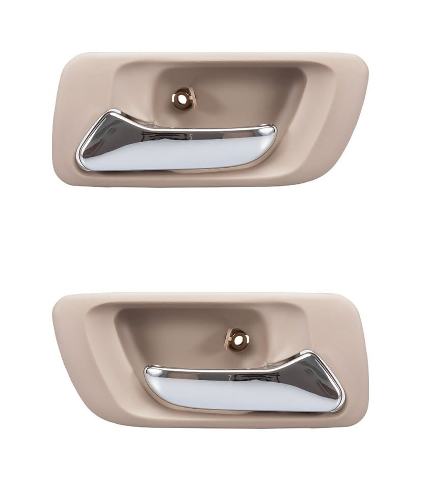 Par De Manijas De Puertas Interiores Traseras Beige/Cromado