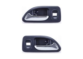 Par De Manijas De Puertas Interiores Traseras Azul Obscuro/Cromado Con Hoyo Para Cristal