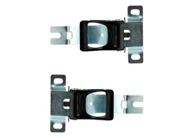 Par De Manijas De Puertas Interiores Delanteras Negro Sin Bisel