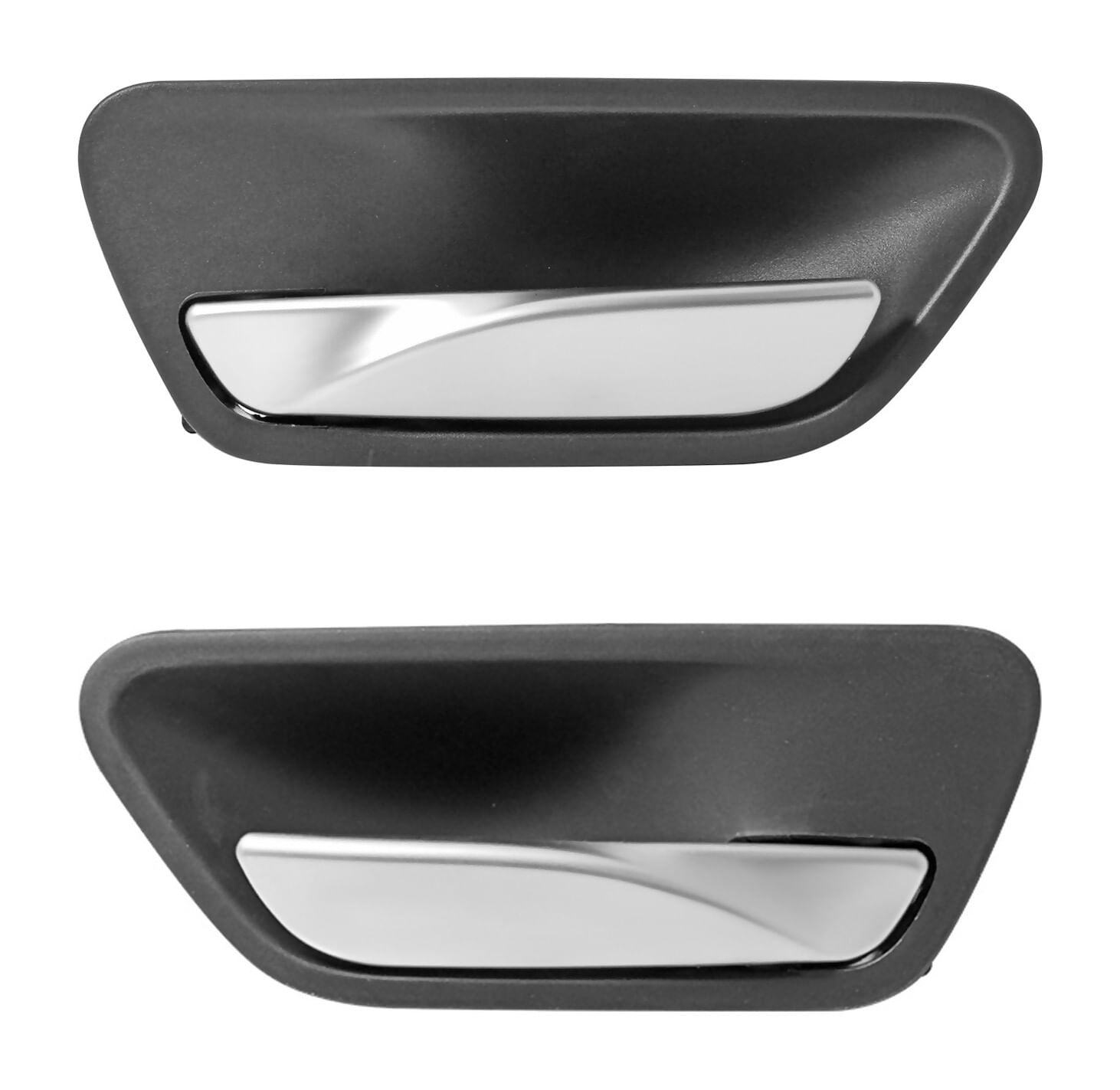 Par De Manijas De Puertas Interiores Delanteras O Traseras Negro/Plata