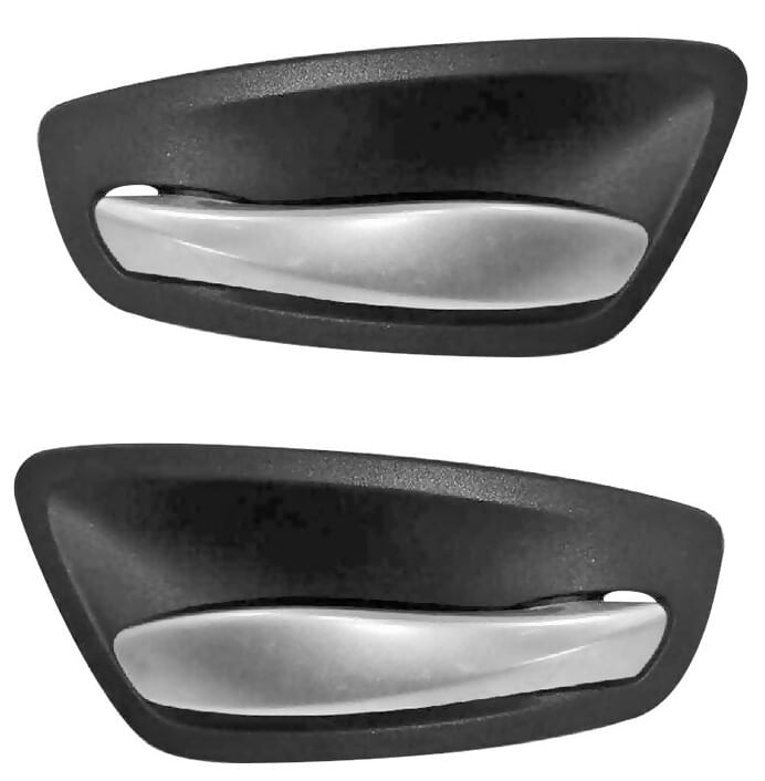 Par De Manijas De Puertas Interiores Delanteras O Traseras Negro/Plata Y Negro/Plata