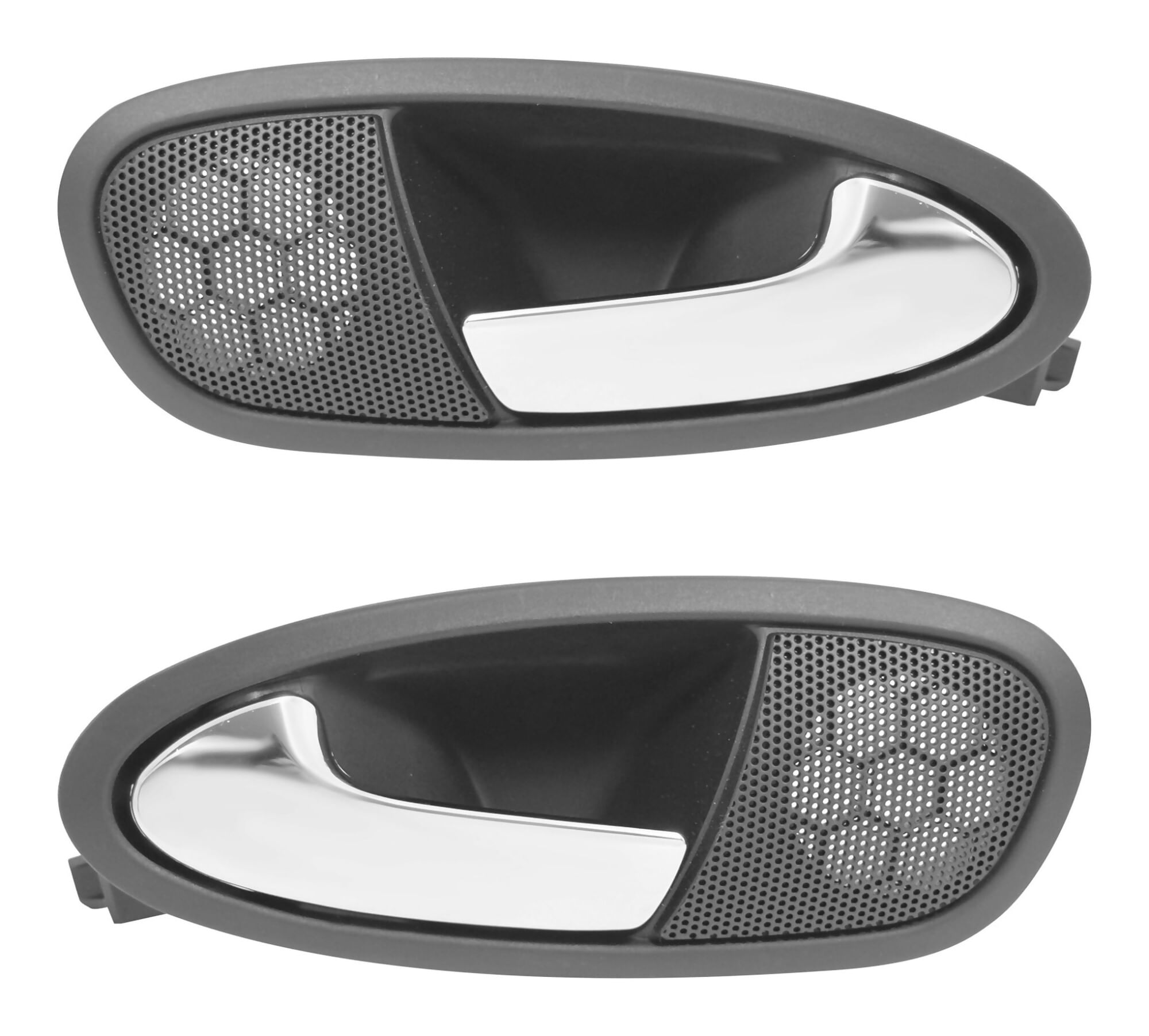 Par De Manijas De Puertas Interiores Traseras Negro/Cromo