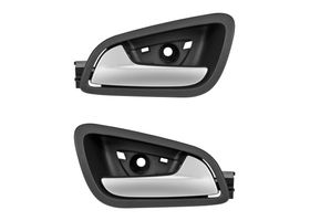 Par De Manijas De Puertas Interiores Traseras Corrugadas Negras/Plata