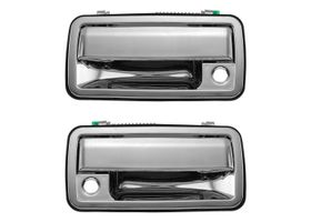 Par De Manijas De Puertas Exteriores Delanteras Cromado Con Hoyo Para Llave