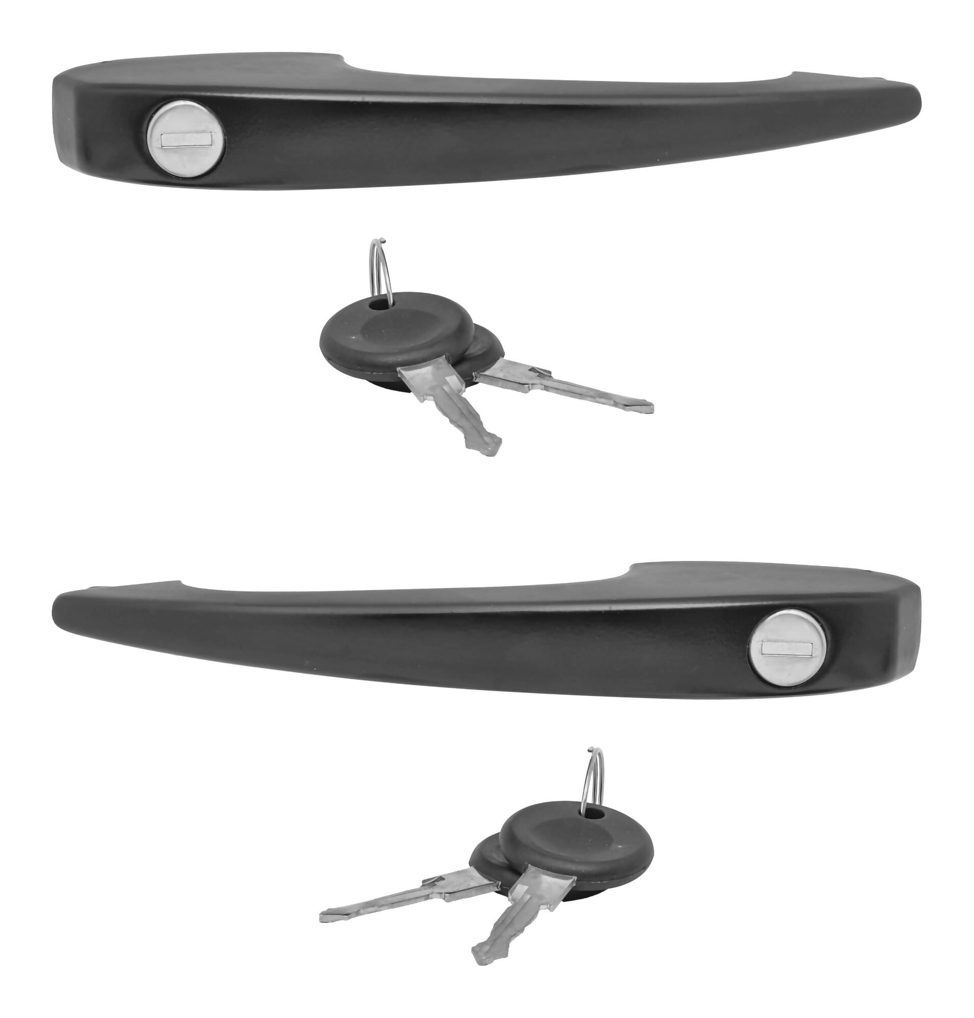 Par De Manijas De Puertas Exteriores Delanteras Negro