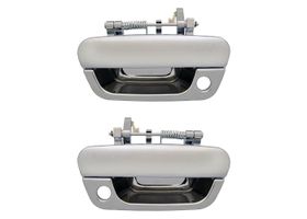 Par De Manijas De Puertas Exteriores Delanteras Cromado Con Hoyo Para Llave