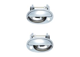 Par De Manijas De Puertas Exteriores Delanteras Cromado Con Hoyo Para Llave