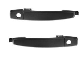 Par De Manijas De Puertas Exteriores Delanteras Negro Corrugado Con Hoyo Para Llave