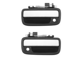 Par De Manijas De Puertas Exteriores Delanteras Negro/Cromado Con Hoyo Para Llave