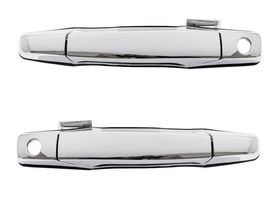 Par De Manijas De Puertas Exteriores Delanteras Cromado Con Hoyo Para Llave