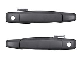 Par De Manijas De Puertas Exteriores Delanteras Negro Corrugado Con Hoyo Para Llave