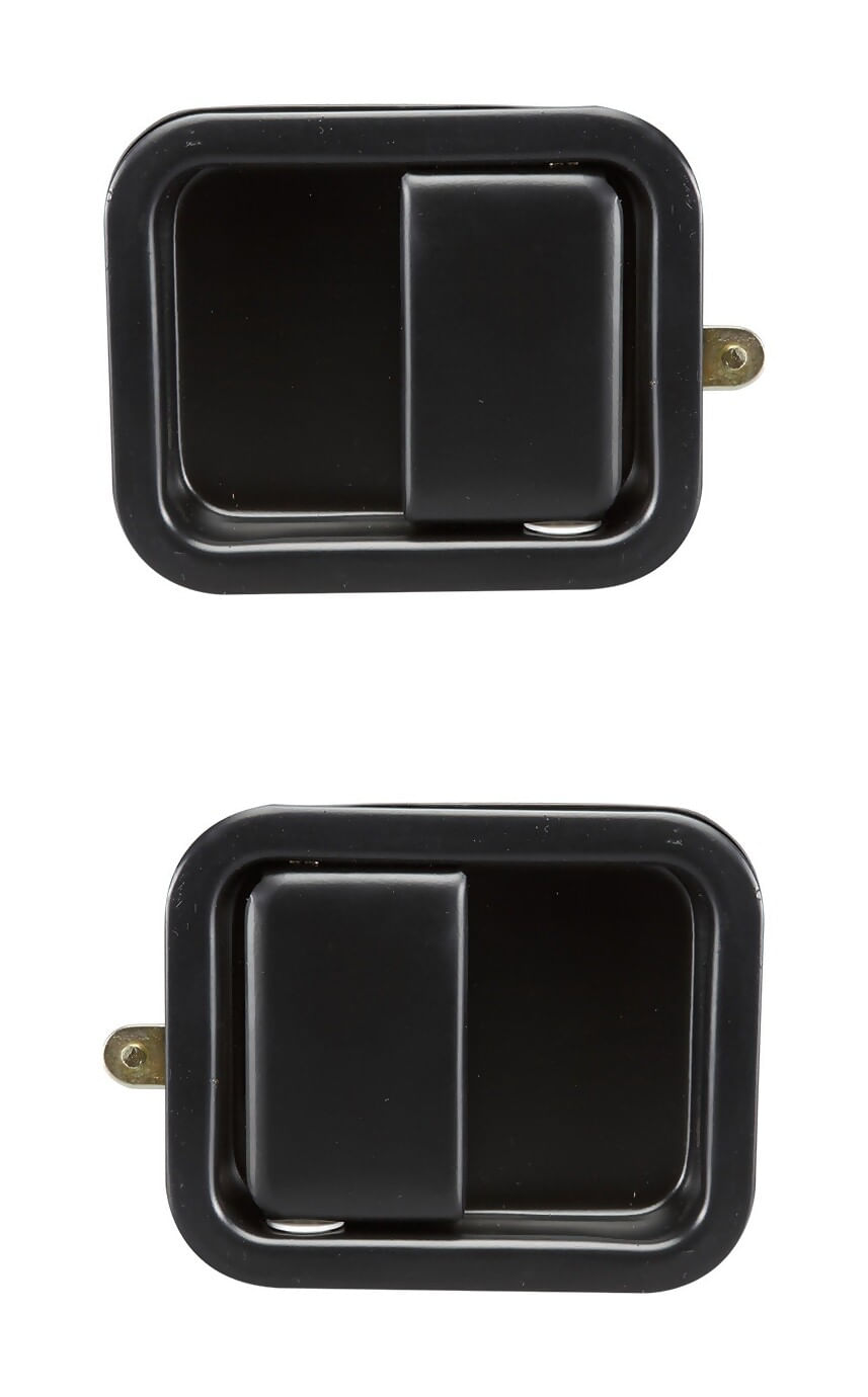 Par De Manijas De Puertas Exteriores Delanteras Negro Liso