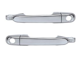 Par De Manijas De Puertas Exteriores Delanteras Cromado Con Hoyo Para Llave