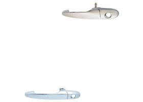 Par De Manijas De Puertas Exteriores Delanteras Cromado Con Hoyo Para Llave