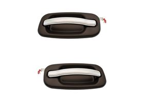 Par De Manijas De Puertas Exteriores Traseras Negro/Cromado