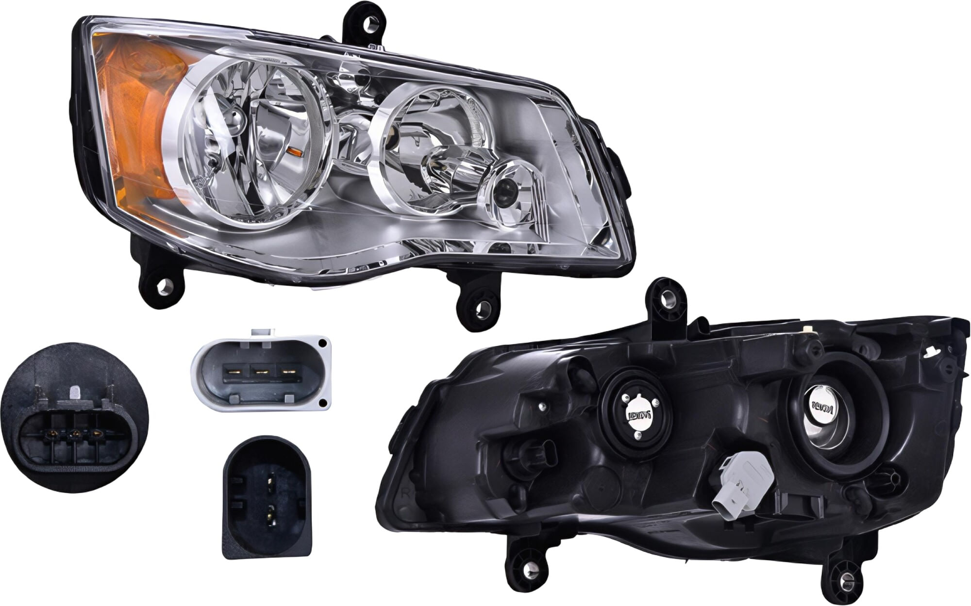 Faro Eléctrico Con Motor Para Foco Halógeno Lado Pasajero