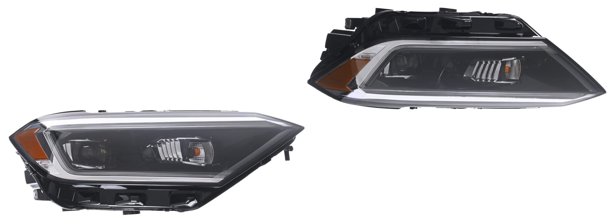 Par De Faros 8 Pines Con Lupa Con Leds