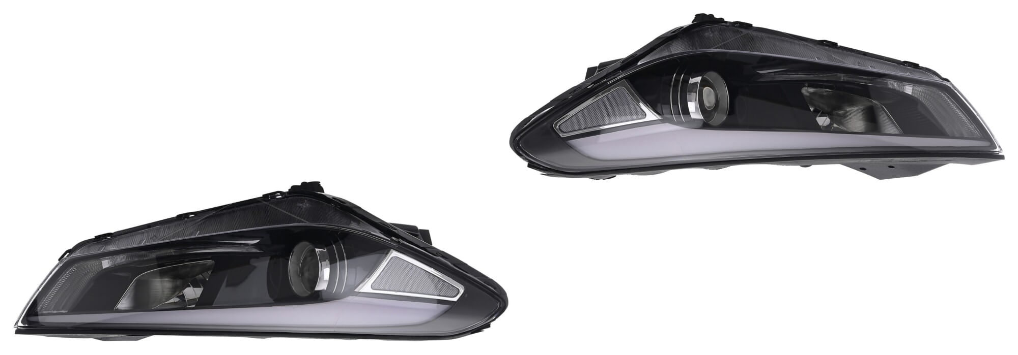 Par De Faros Con Motor 7 Pines Sin Luz De Día Para 3 Focos
