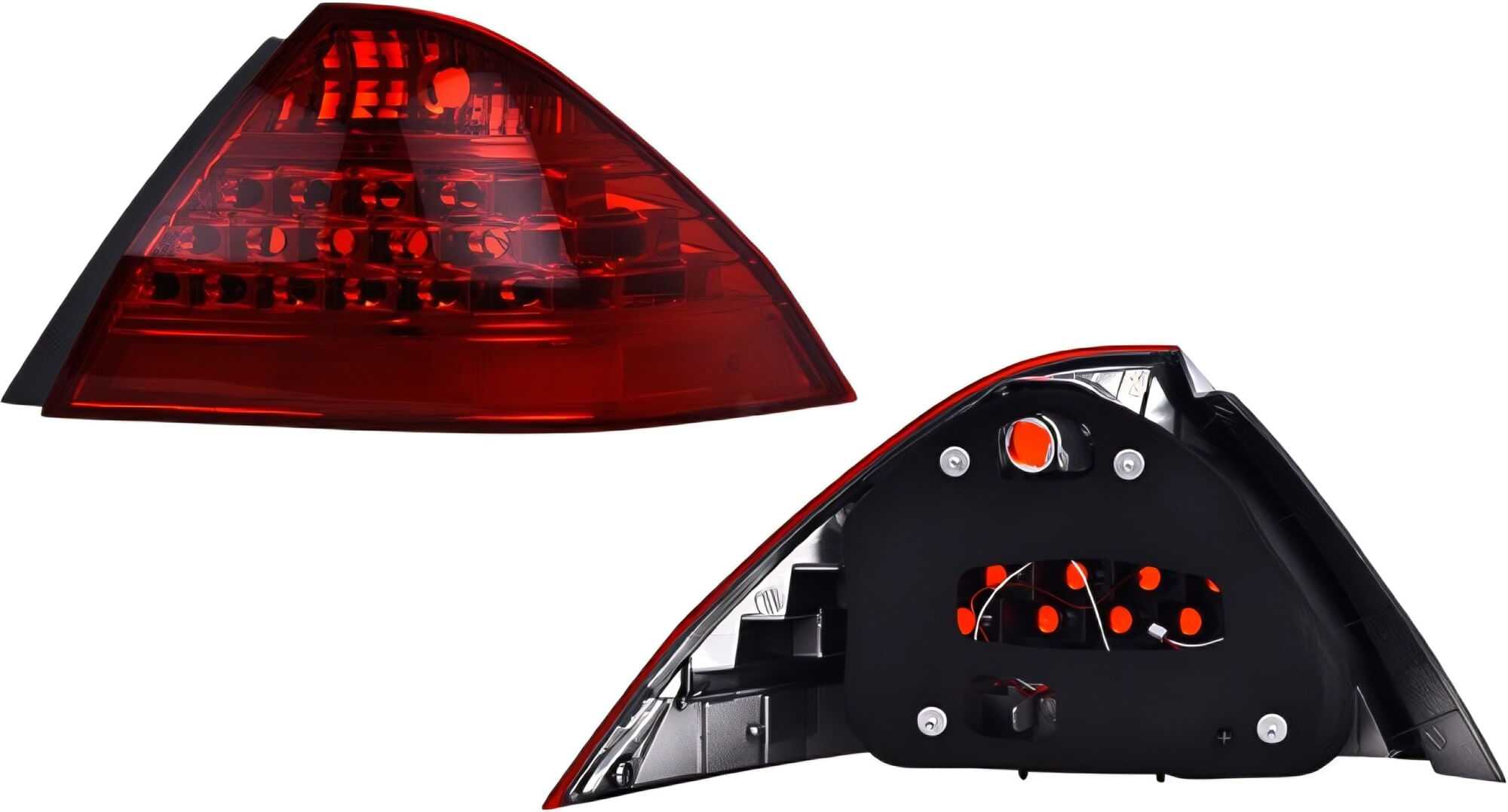 Calavera Roja Con Leds Lado Pasajero