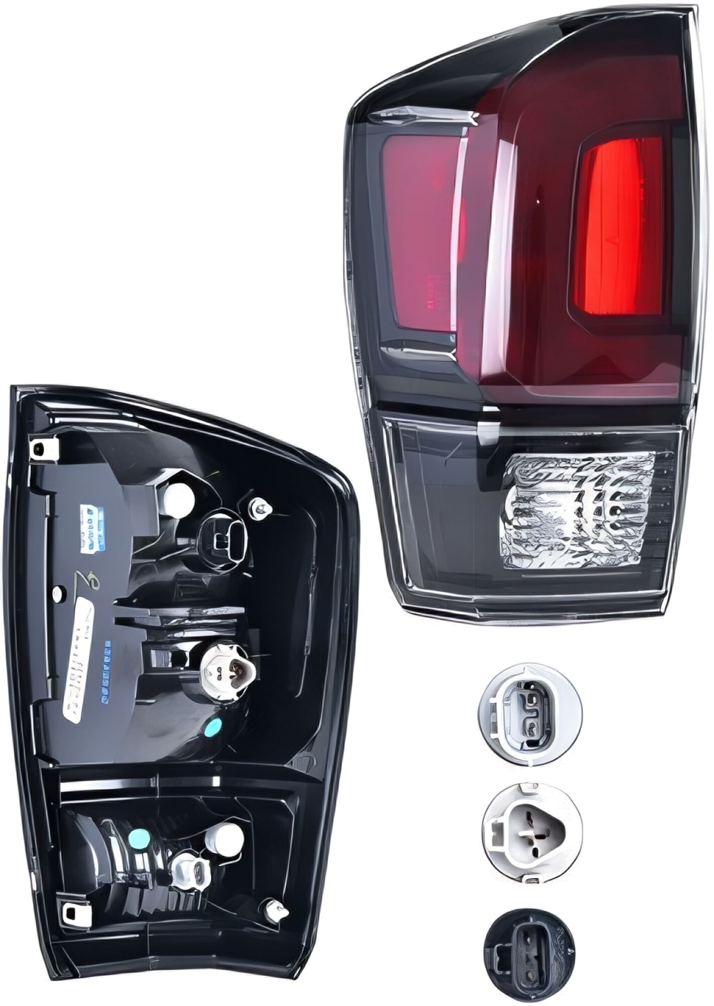 Calavera Negro/Roja Con Bisel Lado Conductor