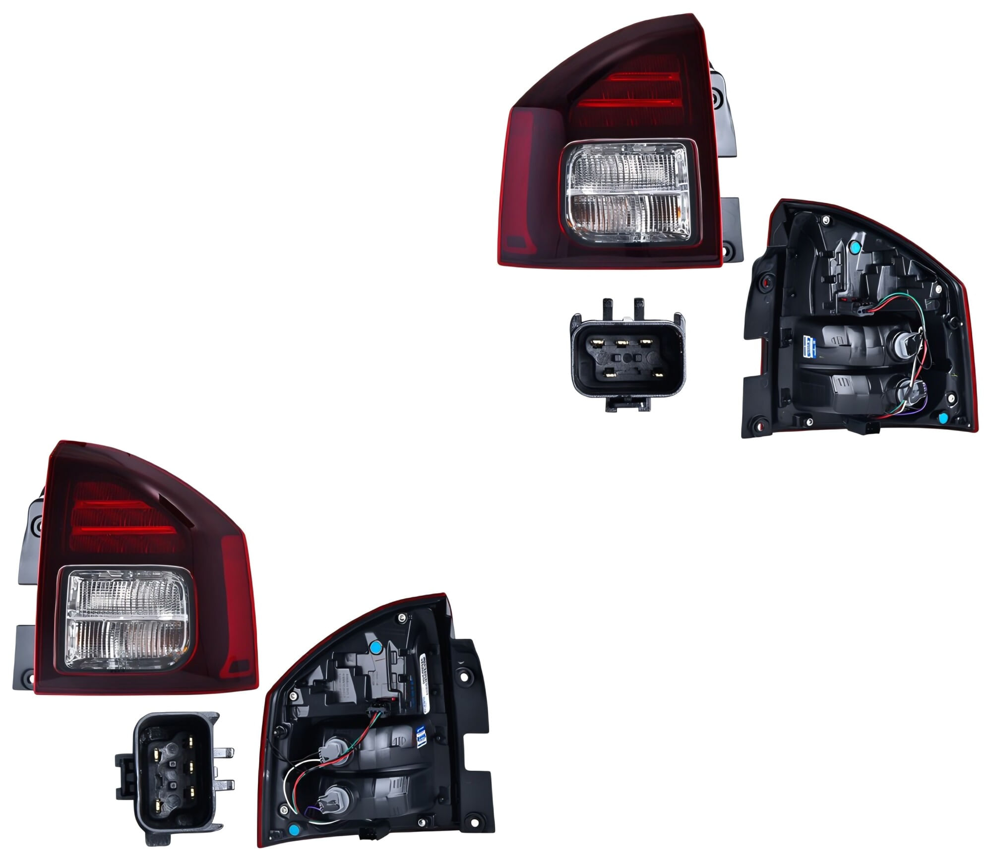 Par De Calaveras Roja/Obscura Con Leds