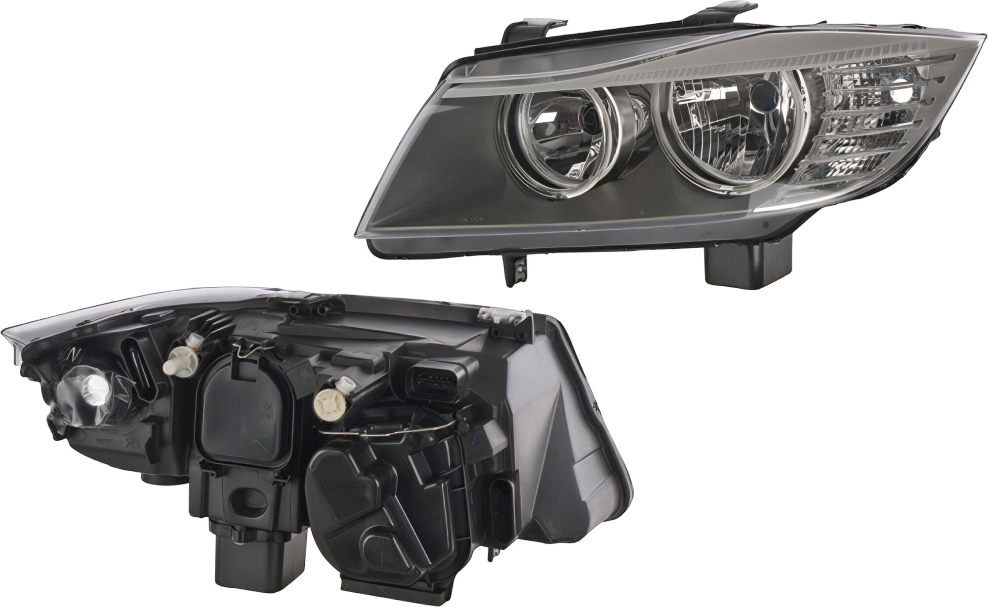 Faro Fondo Negro Eléctrico Para Foco Halógeno Sin Foco Lado Conductor