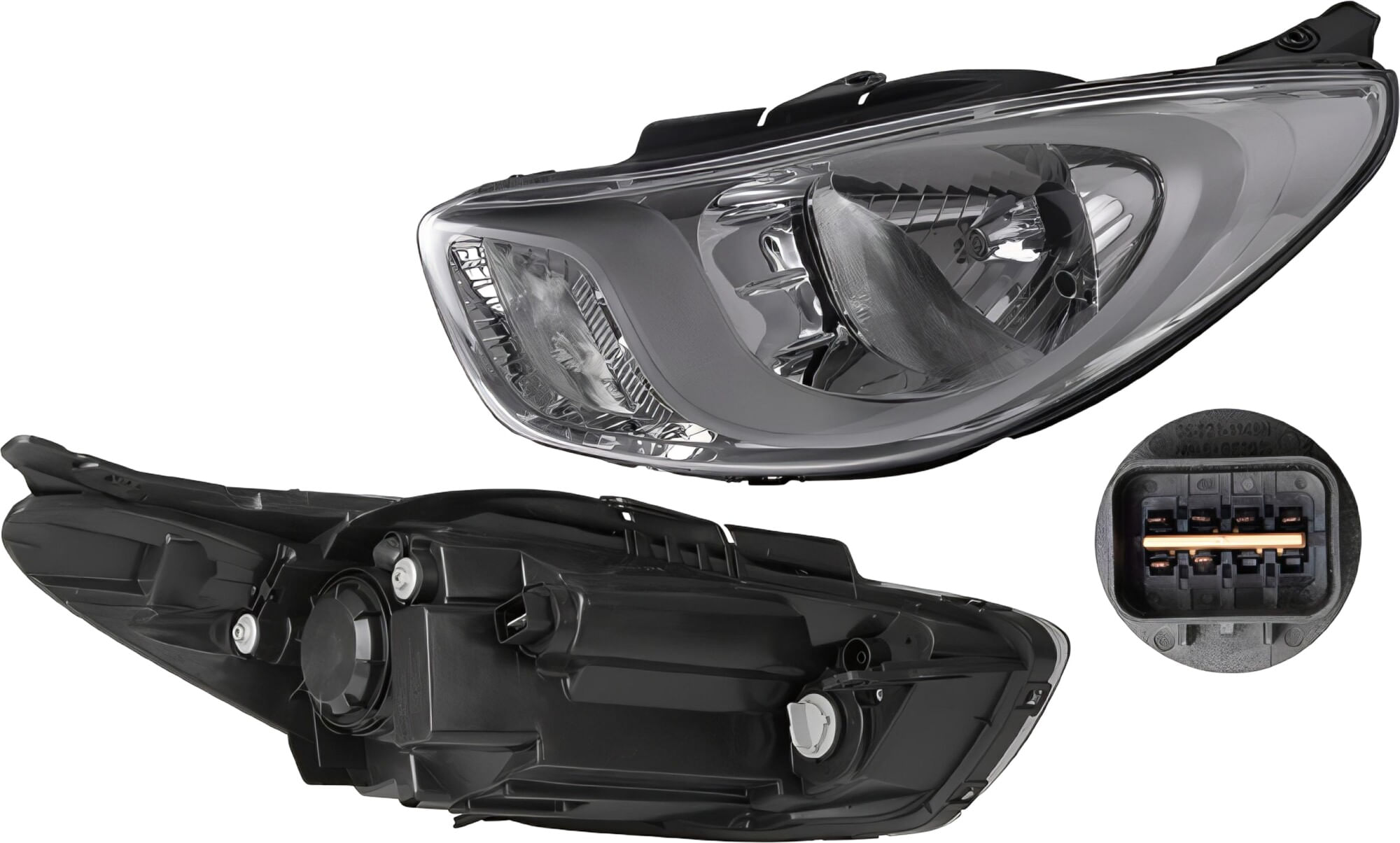Faro Fondo Cromado Manual Para Foco Halógeno Sin Foco Lado Conductor