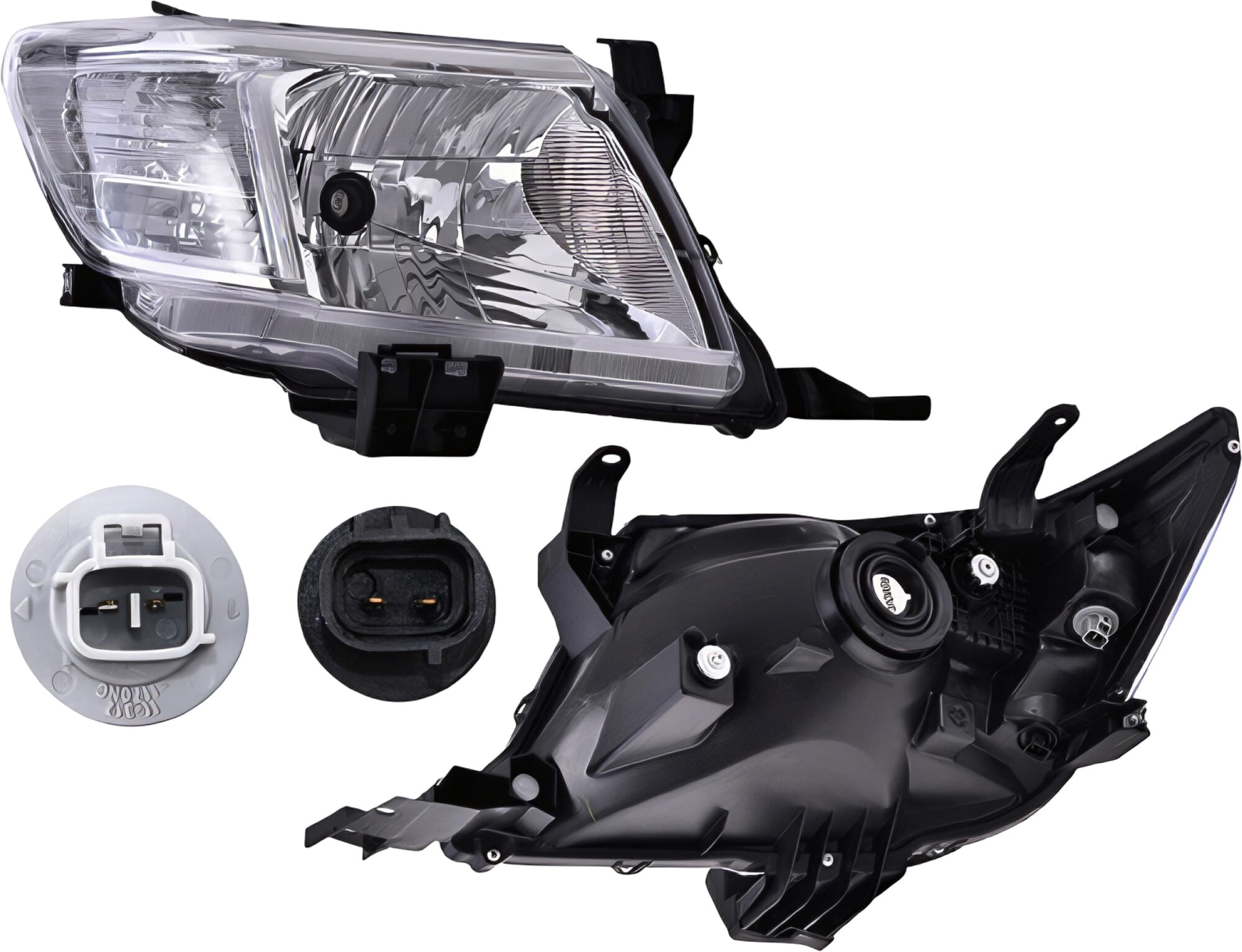 Faro Manual/Eléctrico Para Foco Halógeno Sin Foco Lado Pasajero