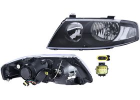 Faro Fondo Negro Eléctrico Sin Motor Para Foco Halógeno Sin Foco Lado Conductor