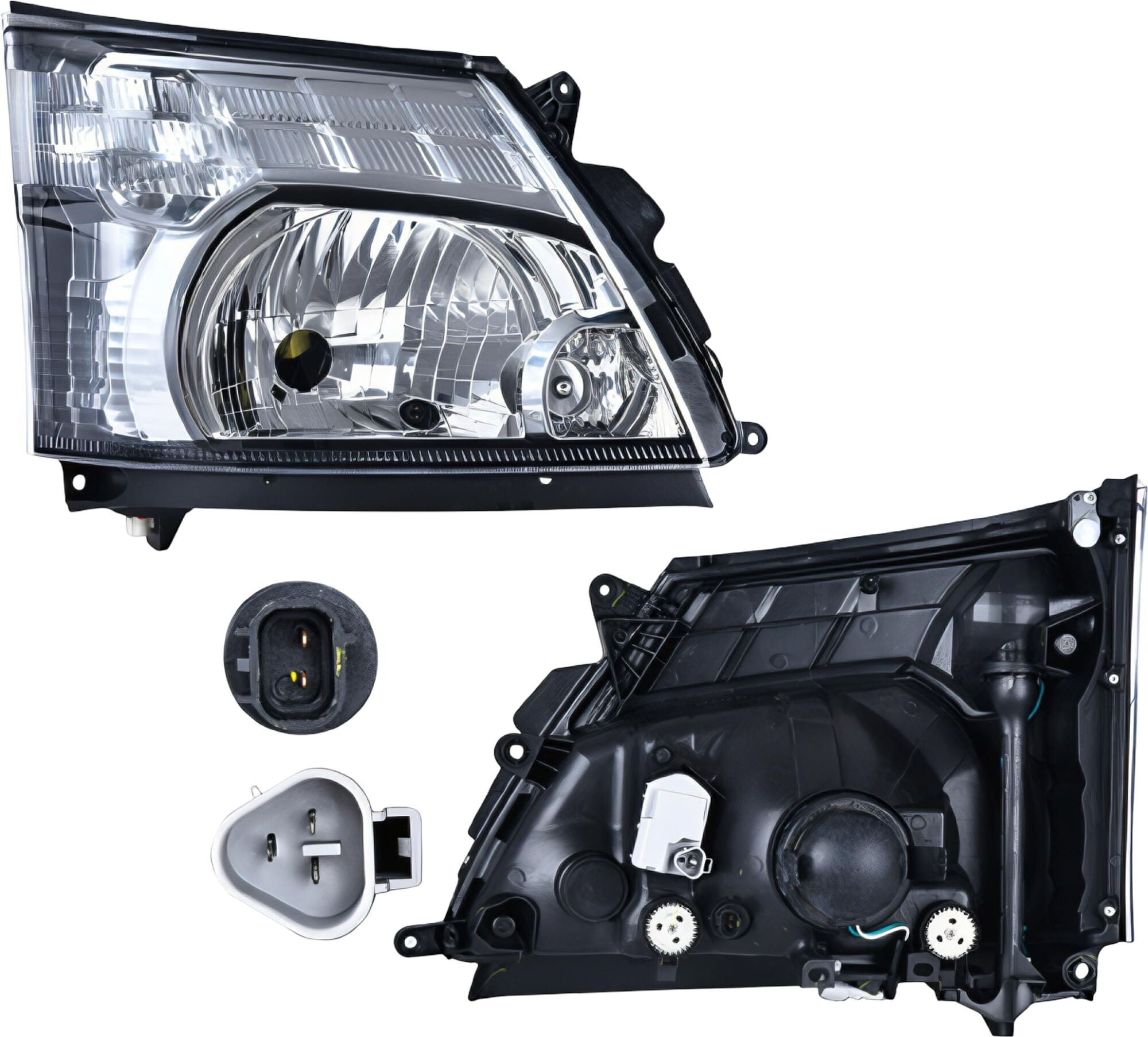 Faro Eléctrico Con Motor Para Foco Halógeno Sin Foco Lado Pasajero