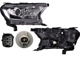 Faro Fondo Negro Manual/Eléctrico Para Foco H11/H15 Sin Foco Con Lupa Con Luz De Día Lado Pasajero
