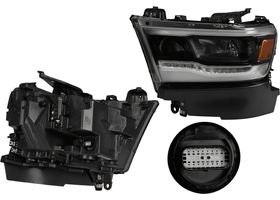 Faro Filo Negro Con Leds Lado Conductor