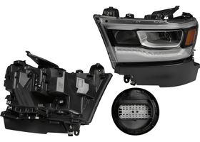 Faro Filo Cromado Con Leds Lado Conductor