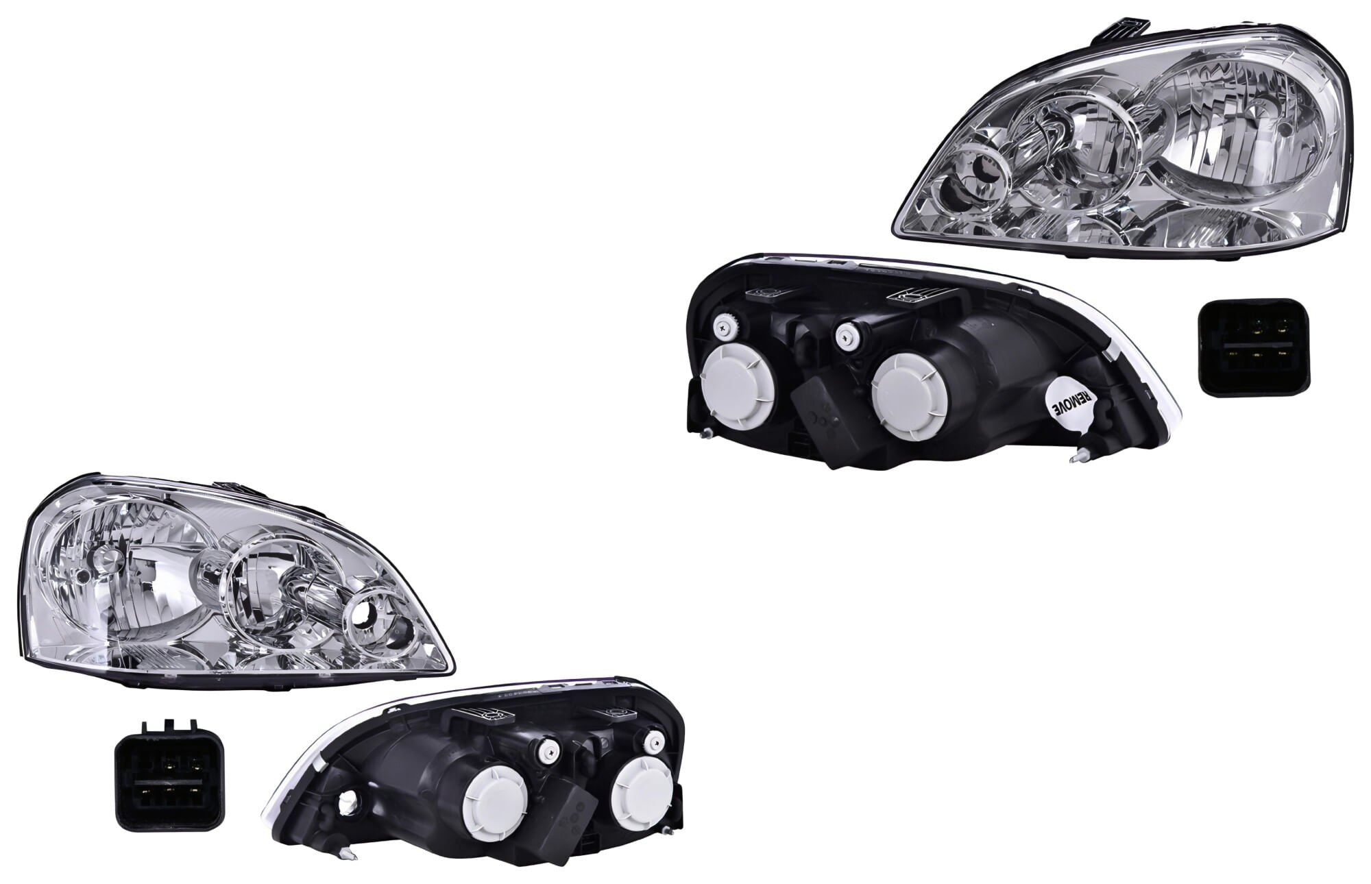 Par De Faros Manual Para Foco Halógeno Sin Foco 5 Pines