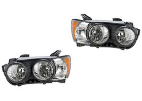 Par De Faros Bisel Negro Sin Foco