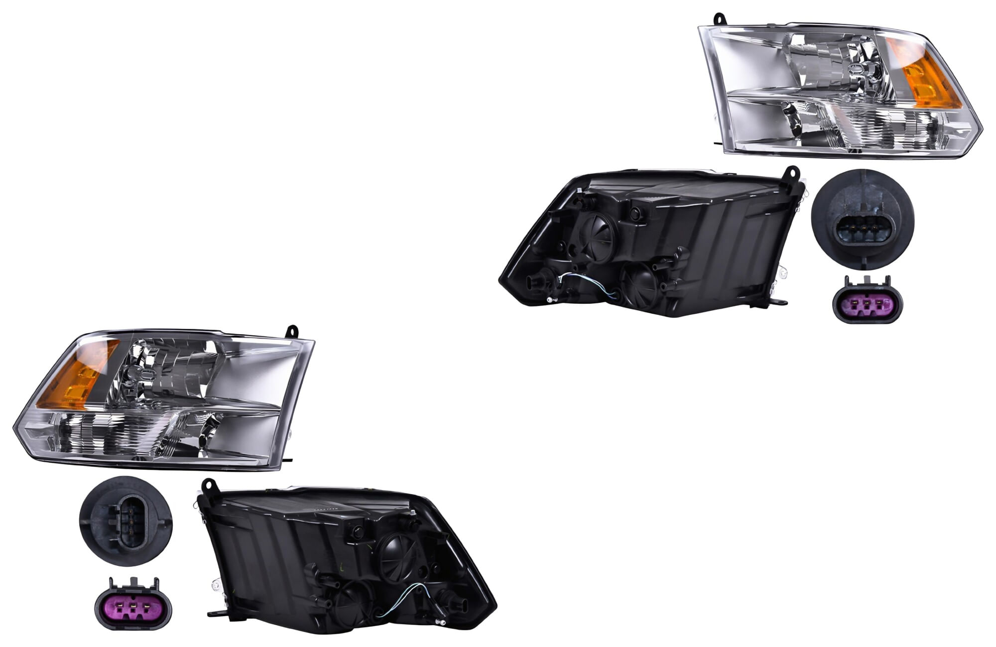 Par De Faros Sin Franja Sin Foco
