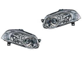 Par De Faros Fondo Cromado Manual Para Foco Halógeno Sin Foco