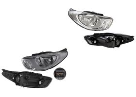 Par De Faros Fondo Cromado Manual Para Foco Halógeno Sin Foco