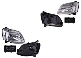 Par De Faros Eléctrico Con Motor Para Foco Halógeno