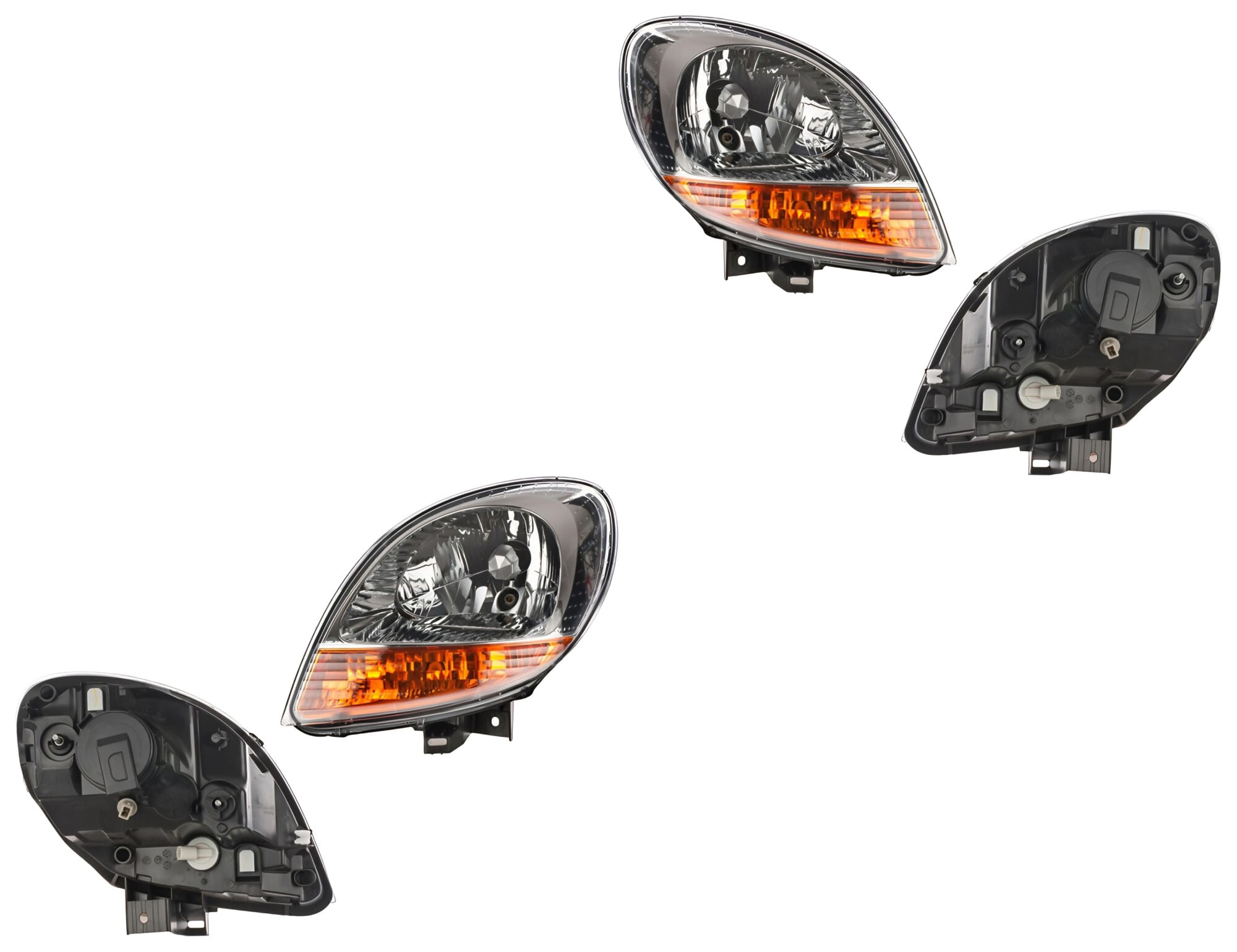 Par De Faros Eléctrico Con Cuarto Ámbar Sin Foco