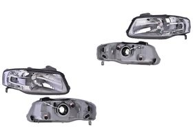 Par De Faros Fondo Cromado Para Foco Halógeno Sin Foco