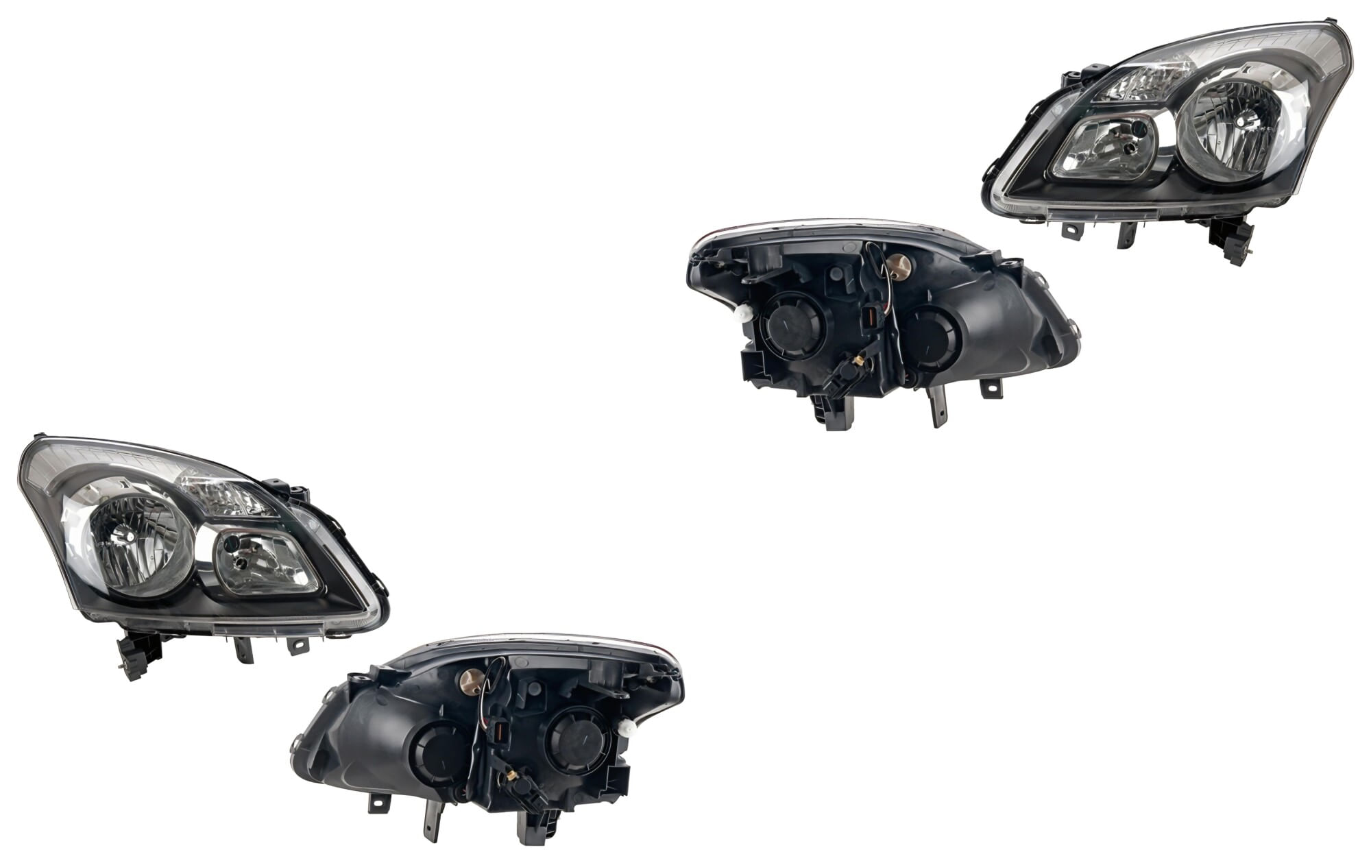 Par De Faros Eléctrico Con Motor Para Foco Halógeno Sin Foco